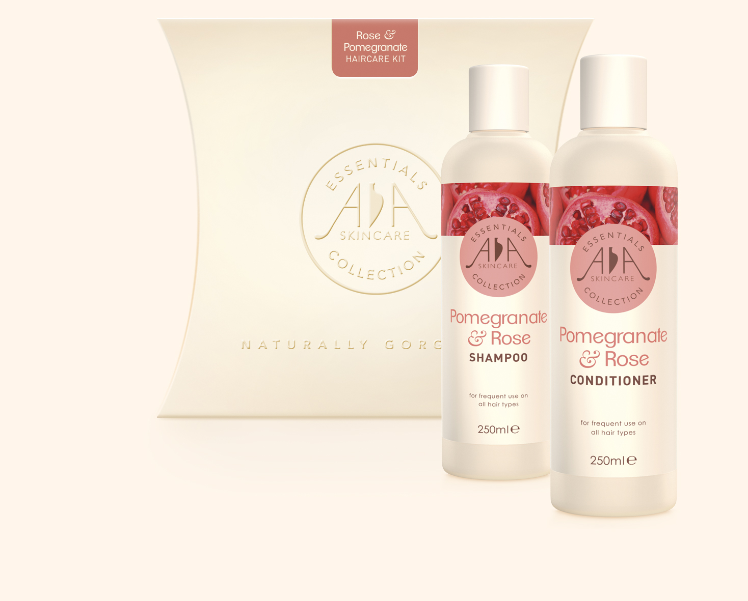 Rose & Pomegranate. Hair Care Kit.