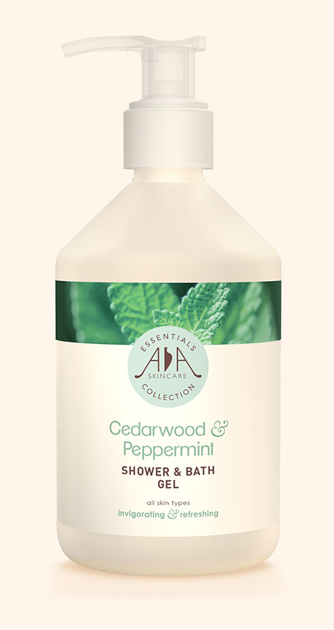 Cedarwood & Peppermint Shower & Bath Gel AA Skincare - Salon Size 500ml