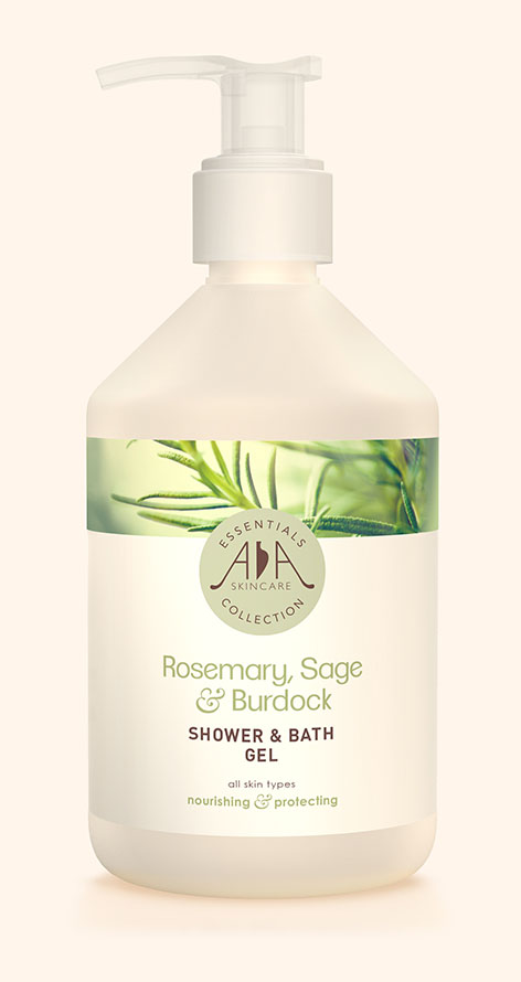 Rosemary, Sage & Burdock Shower & Bath Gel AA Skincare - Salon Size 500ml